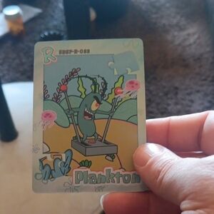 SpongeBob SquarePants Trading Card - Plankton with Blue and Green